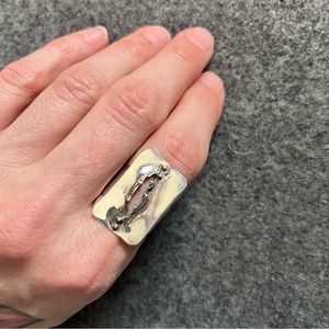 Sterling silver abstract ring